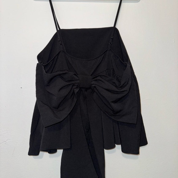 Elegant Black Women's top with Bow - Picture 2 of 2